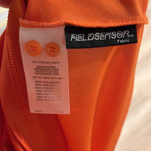 J. Lindeberg Orange and Black Golf Polo - Picture 8 of 8